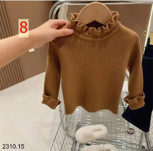26HA2310.15 - ÁO LEN CỔ BÈO CHO BÉ GÁI