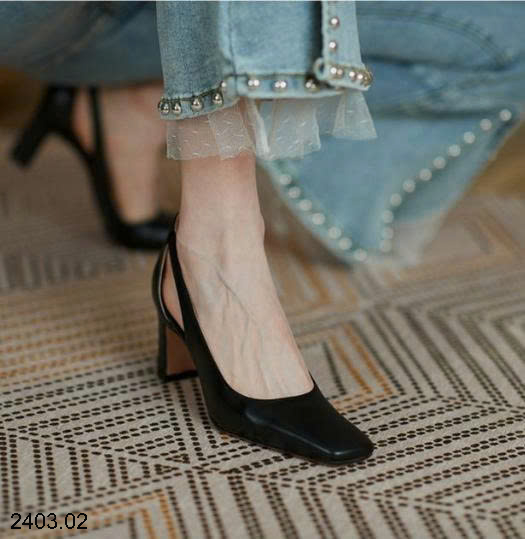 26HA2403.02 - GIÀY NỮ CAO GÓT ĐẾ VUÔNG
