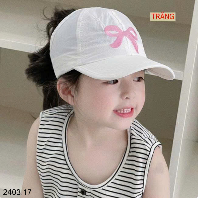 26HA2403.17 - MŨ NỬA ĐẦU HÌNH NƠ BÉ GÁI