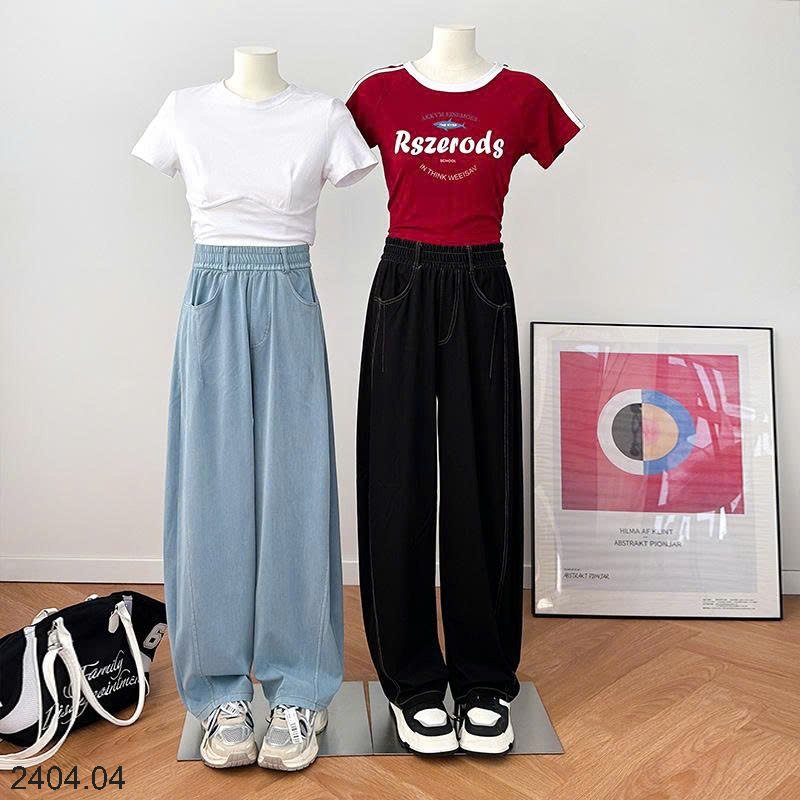 26HA2404.04 - QUẦN DENIM TENCEL ỐNG RỘNG