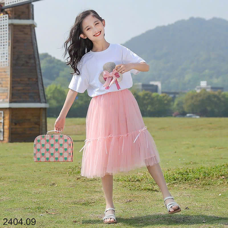 26HA2404.09 - SET VÁY SIZE ĐẠI CHO BÉ GÁI