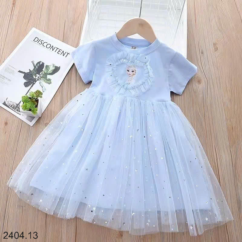 26HA2404.13 - VÁY ELSA CHO BÉ GÁI