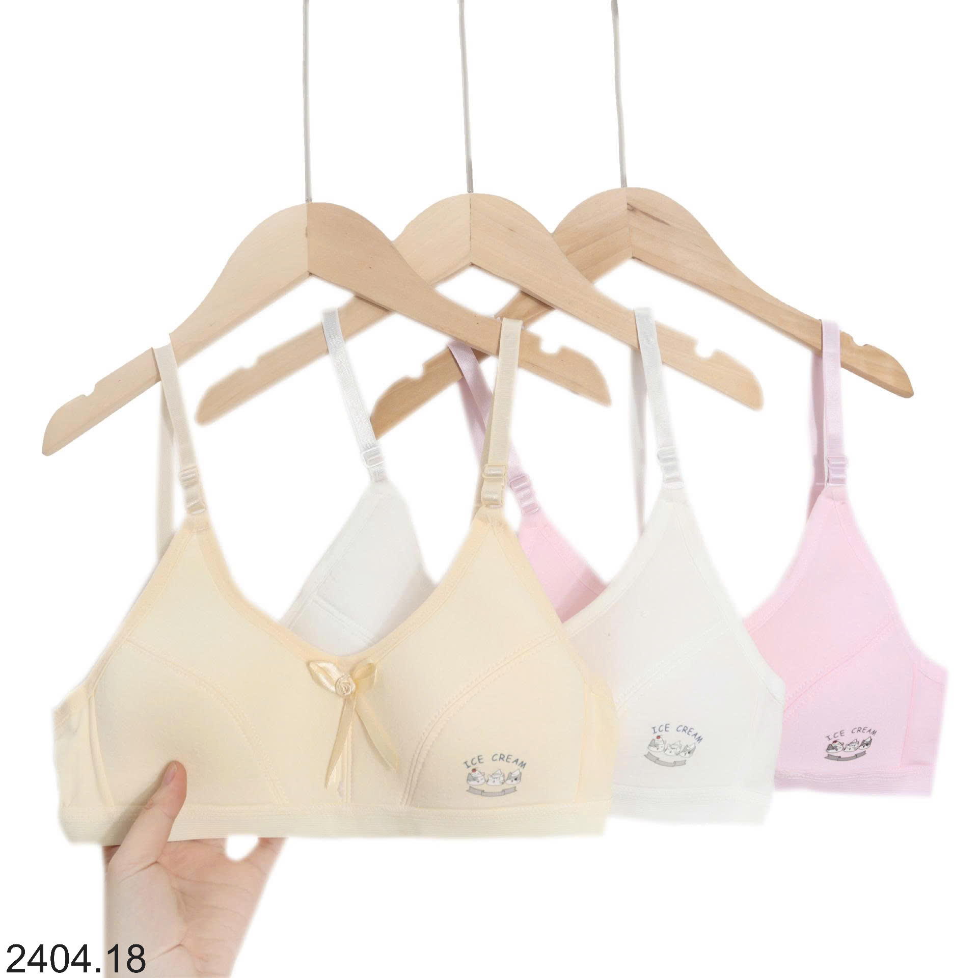 26HA2404.18 - SET 3 ÁO LÓT KHÔNG GỌNG HỌC SINH