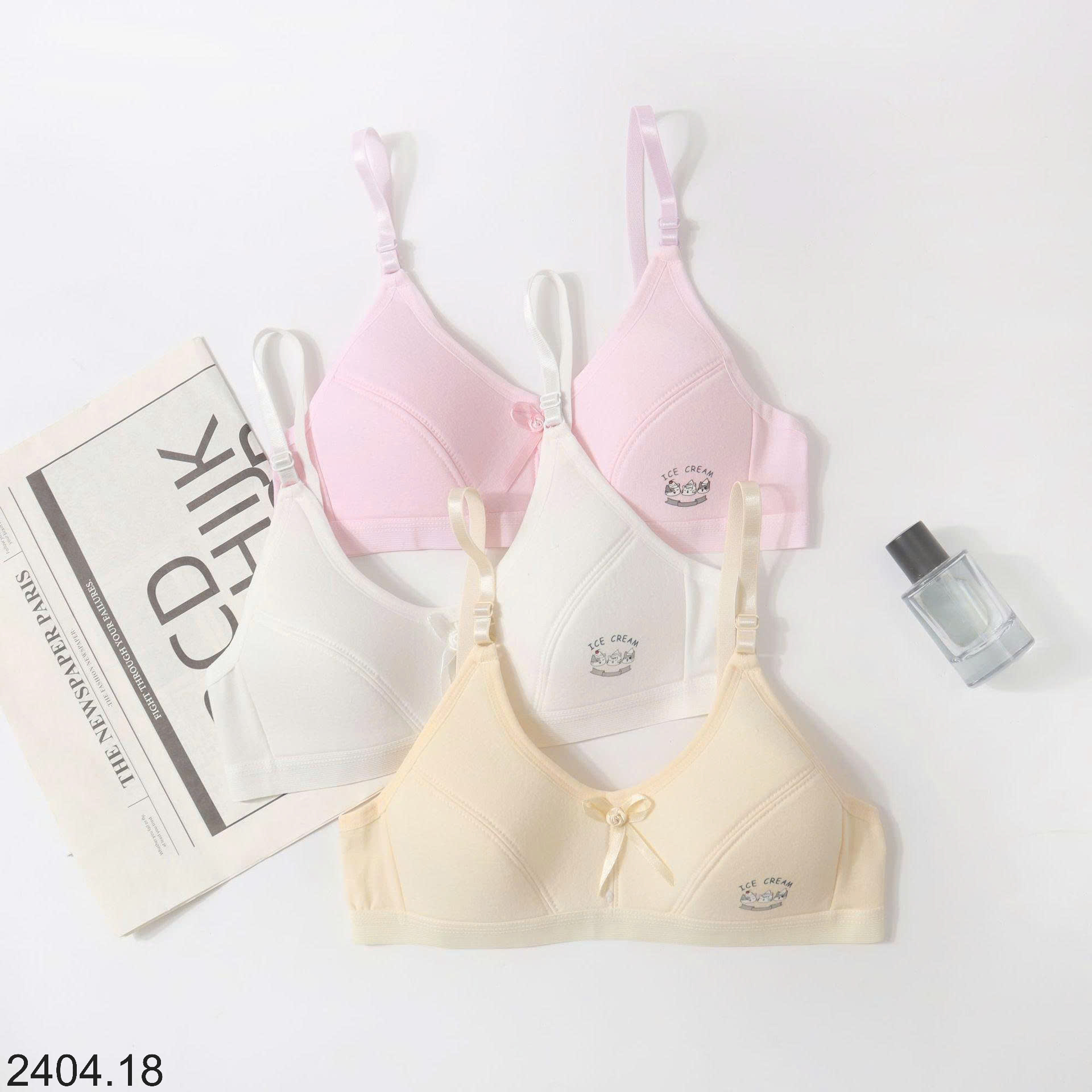 26HA2404.18 - SET 3 ÁO LÓT KHÔNG GỌNG HỌC SINH