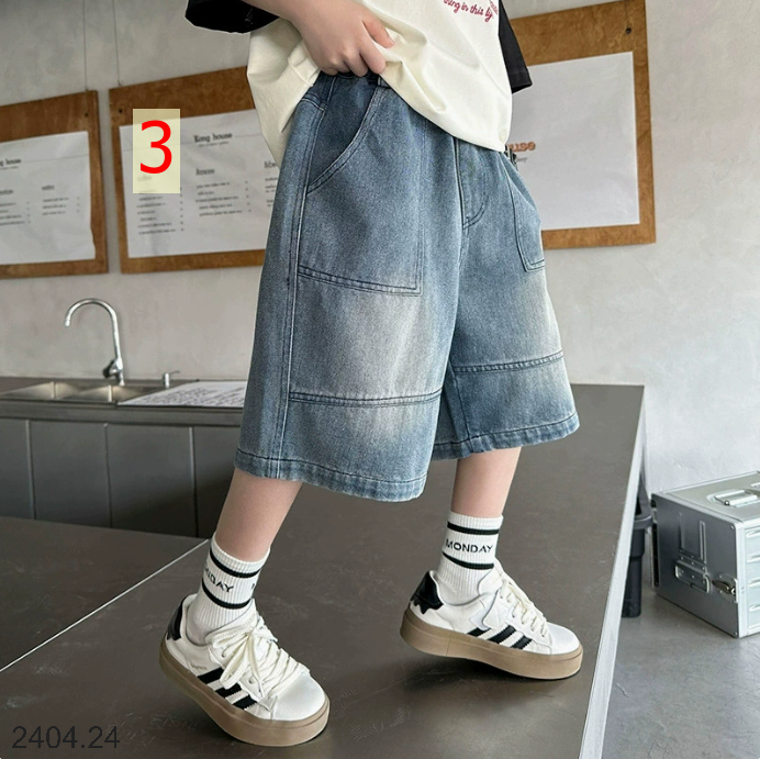 26HA2404.24 - QUẦN SHORT JEAN SIZE ĐẠI BÉ TRAI