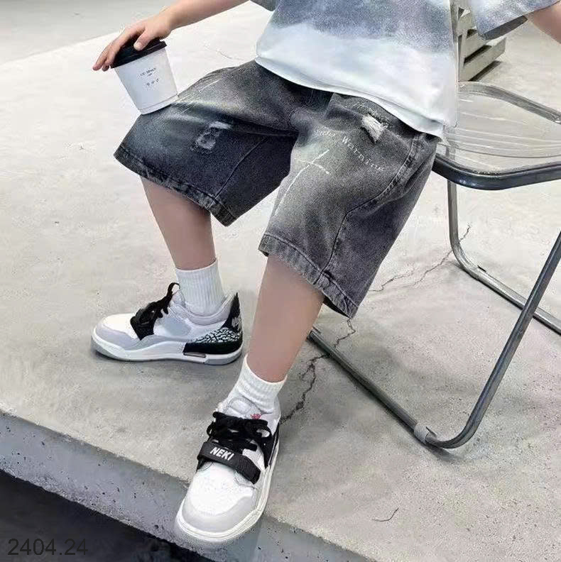 26HA2404.24 - QUẦN SHORT JEAN SIZE ĐẠI BÉ TRAI