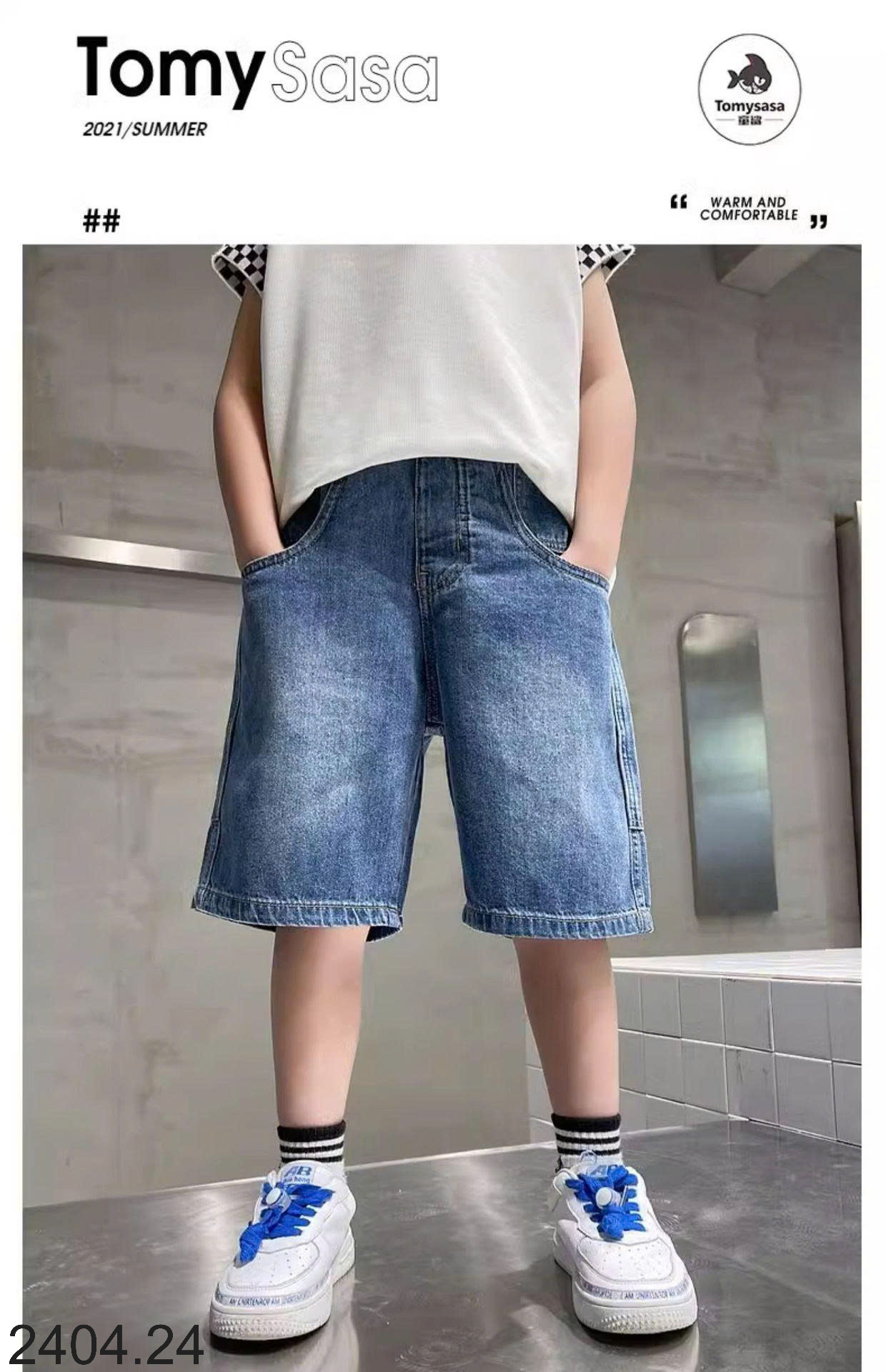 26HA2404.24 - QUẦN SHORT JEAN SIZE ĐẠI BÉ TRAI