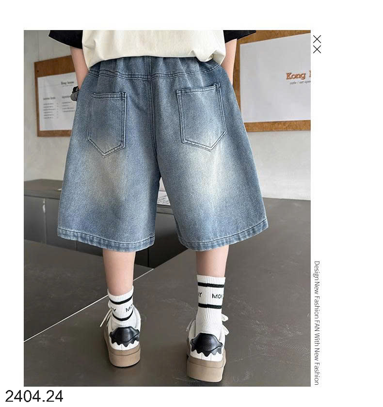 26HA2404.24 - QUẦN SHORT JEAN SIZE ĐẠI BÉ TRAI