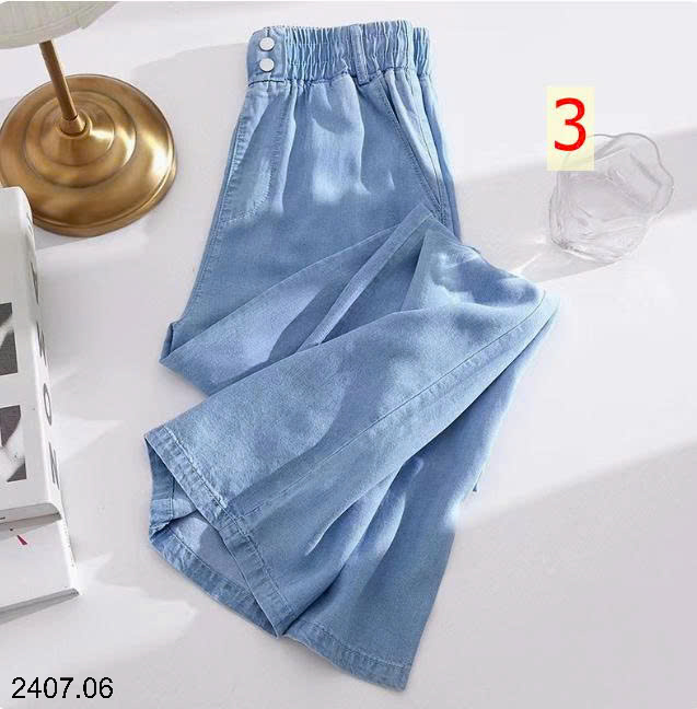 26HA2407.06 - QUẦN JEANS TENCEL CẠP CAO ỐNG RỘNG NỮ