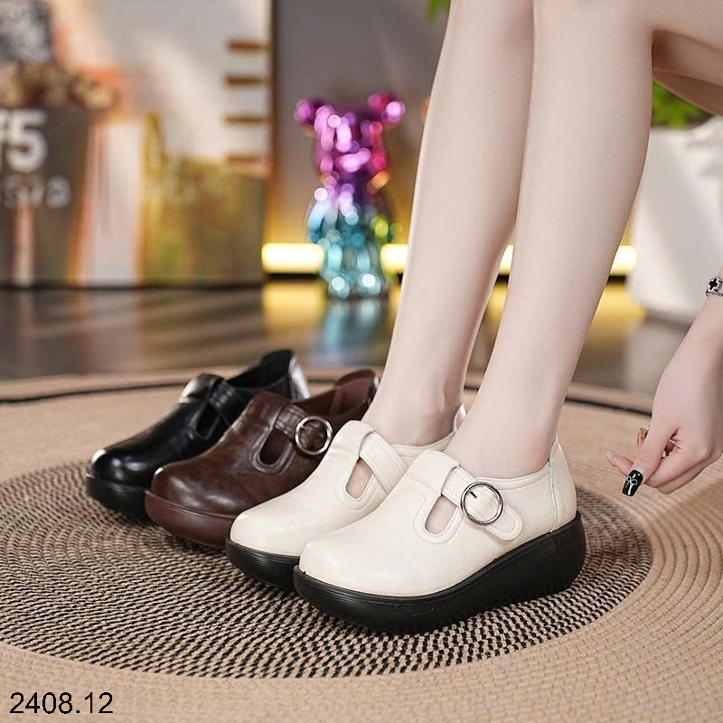 26HA2408.12 - GIÀY NỮ MŨI TRÒN ĐẾ MỀN