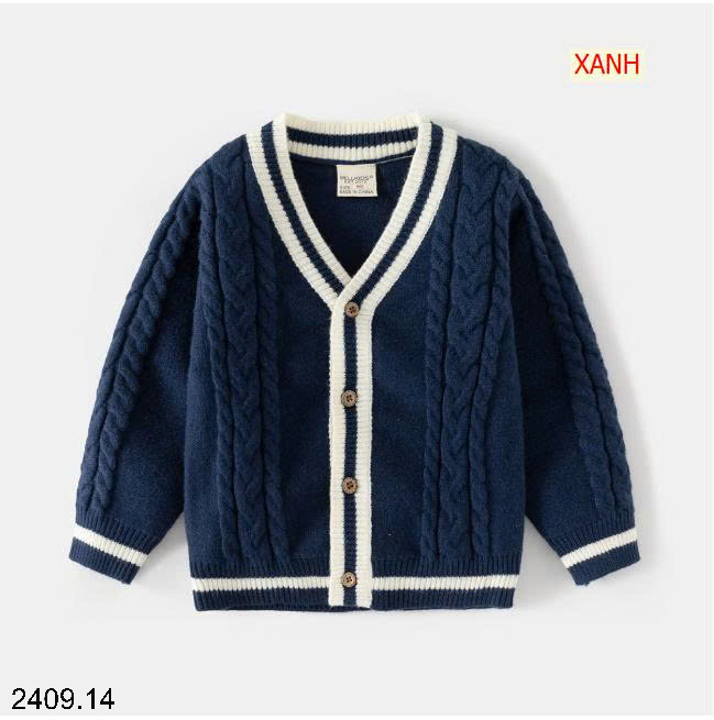 26HA2409.14 - CARDIGAN LEN BÉ TRAI HÃNG WELLKIDS