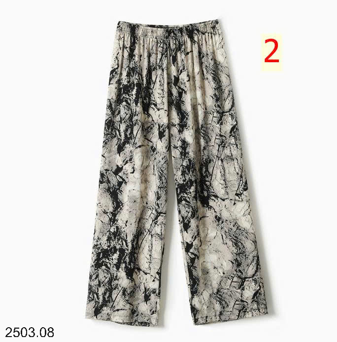 26HA2503.08 - QUẦN VẢI CHIFFON IN HỌA TIẾT
