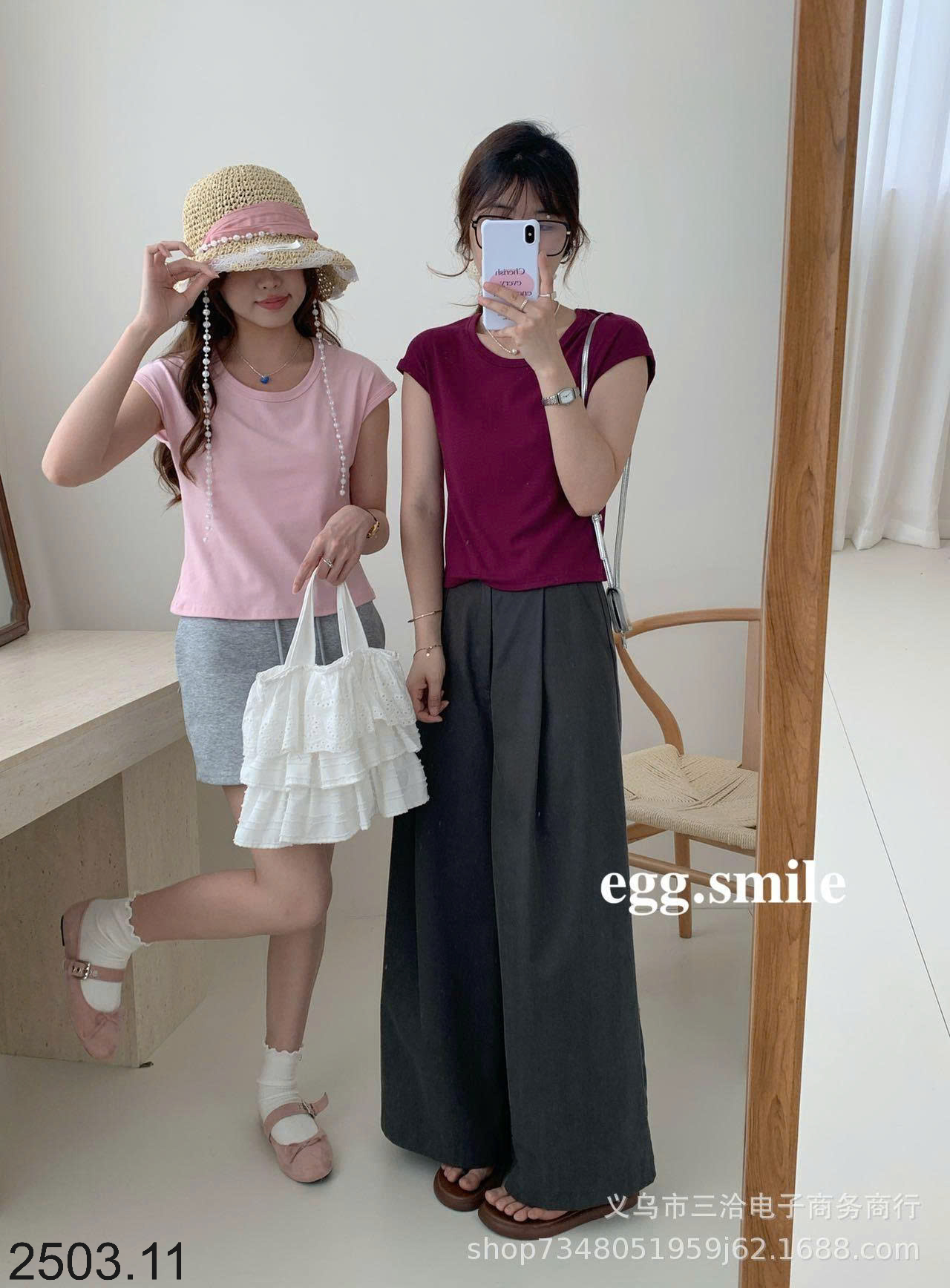 26HA2503.11 - ÁO THUN CỔ TRÒN NỘI ĐỊA CHO NỮ