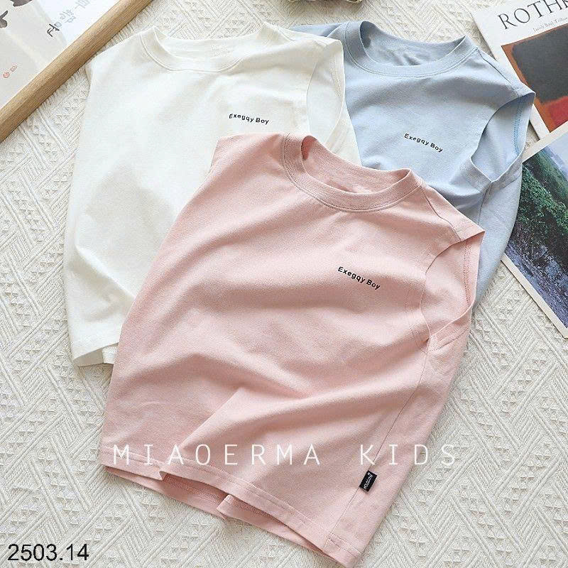 26HA2503.14 - SET 2 ÁO SÁT NÁCH COTTON CHO BÉ