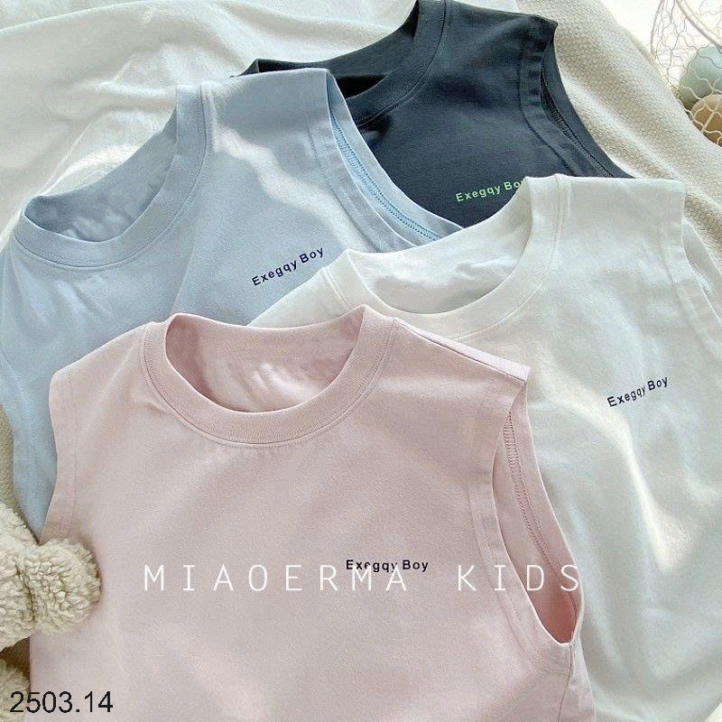 26HA2503.14 - SET 2 ÁO SÁT NÁCH COTTON CHO BÉ