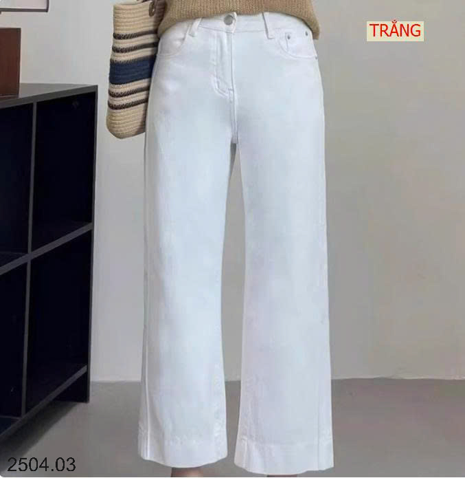 26HA2504.03 - QUẦN JEAN ỐNG ĐỨNG DÁNG RỘNG CHO NỮ
