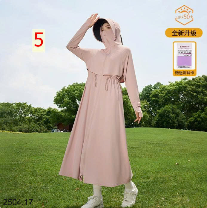 26HA2504.17 - ÁO NẮNG DÁNG DÀI CHUN EO