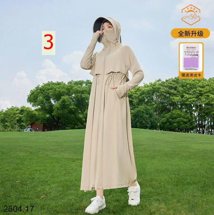 26HA2504.17 - ÁO NẮNG DÁNG DÀI CHUN EO
