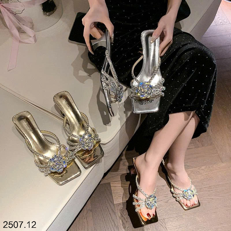 26HA2507.12 - GUỐC CAO GÓT HOA ĐÍNH ĐÁ