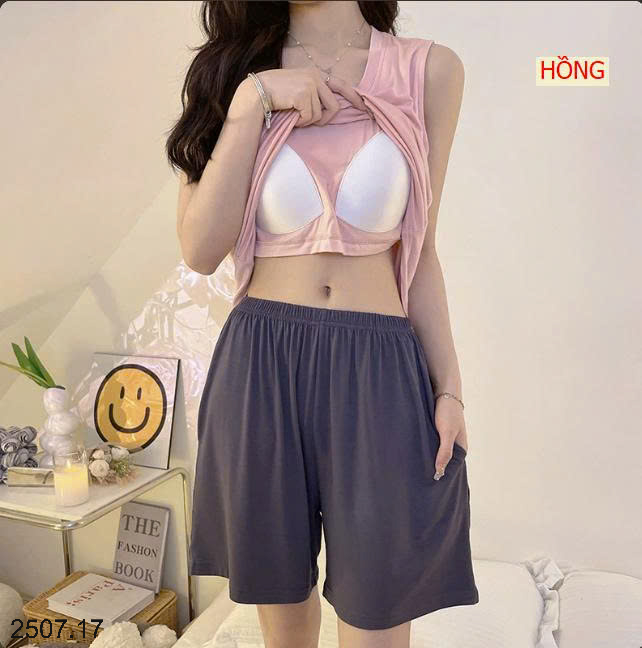 26HA2507.17 - BỘ THUN LẠNH KÈM BRA SÁT NÁCH CHO NỮ