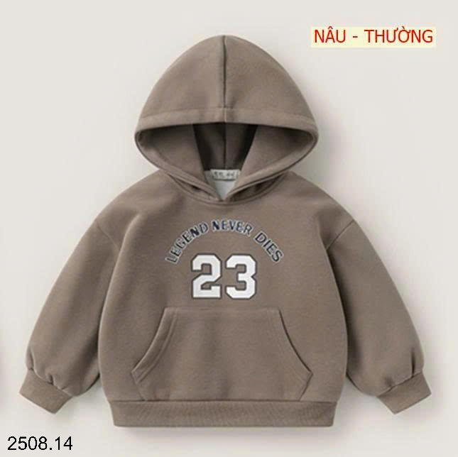 26HA2508.14 - ÁO NỈ HOODIE CÓ MŨ SIZE ĐẠI CHO BÉ
