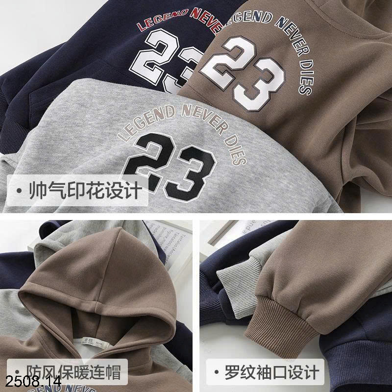 26HA2508.14 - ÁO NỈ HOODIE CÓ MŨ SIZE ĐẠI CHO BÉ