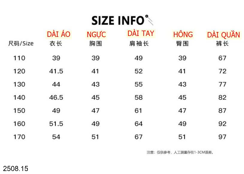 26HA2508.15 - BỘ NỈ MIT BÉ GÁI KOOL NGẦU SIZE ĐẠI