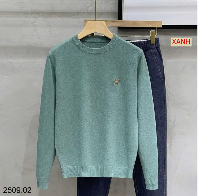26HA2509.02 - ÁO LEN NAM CỔ TRÒN CHỮ B