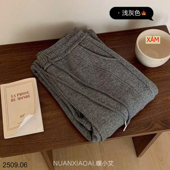 26HA2509.06 - QUẦN NỈ LÓT LÔNG ỐNG RỘNG CHO NỮ