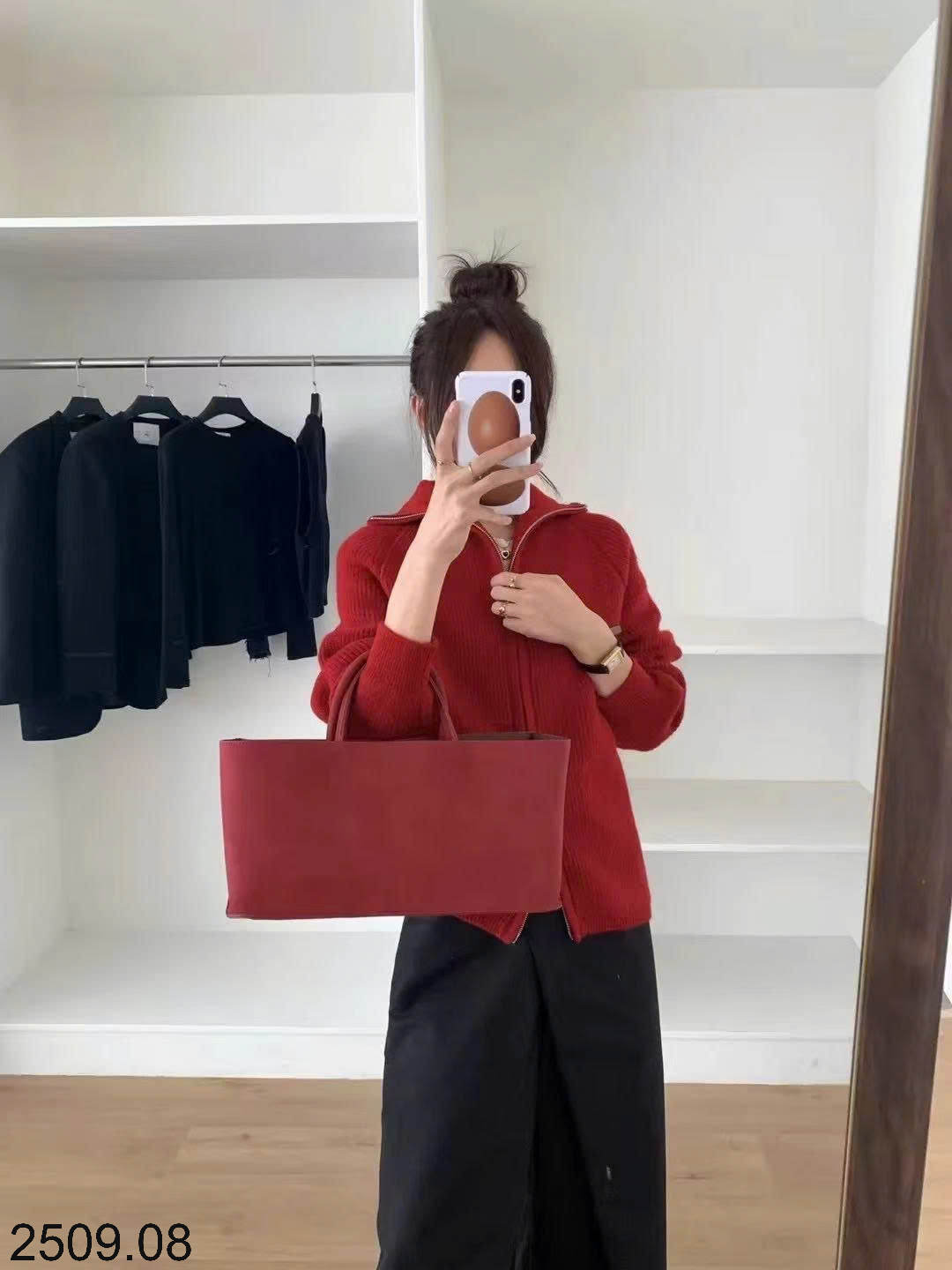 26HA2509.08 - ÁO LEN CARDIGAN KÉO KHÓA EGG