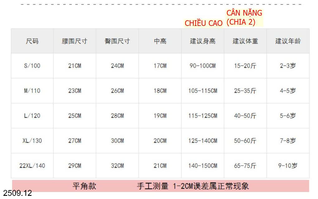 26HA2509.12 - SET 8 QUẦN CHÍP BÉ GÁI