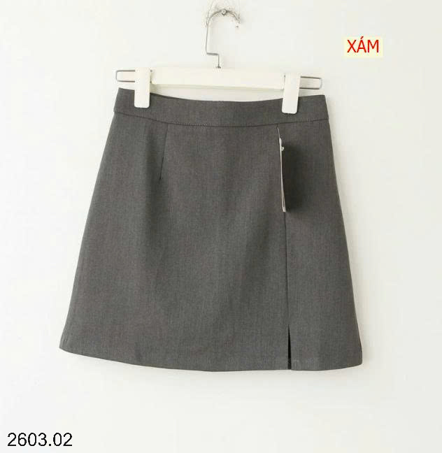 26HA2603.02 - CHÂN VÁY CHỮ A XẺ TÀ NỮ