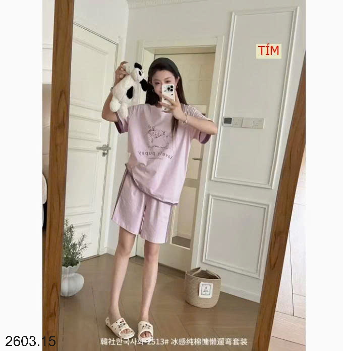 26HA2603.15 - BỘ MẶC NHÀ COTTON HÀN QUỐC CHO NỮ