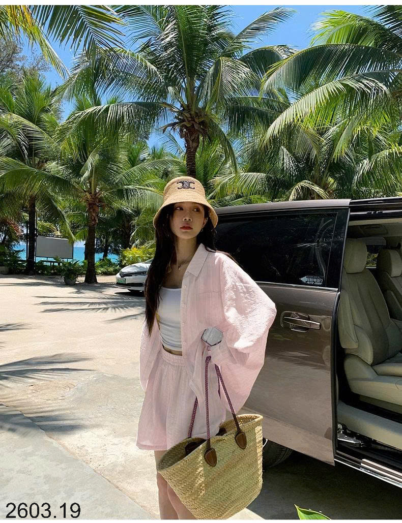 26HA2603.19 - SET SƠ MI QUẦN SHORT THỜI TRANG NỮ