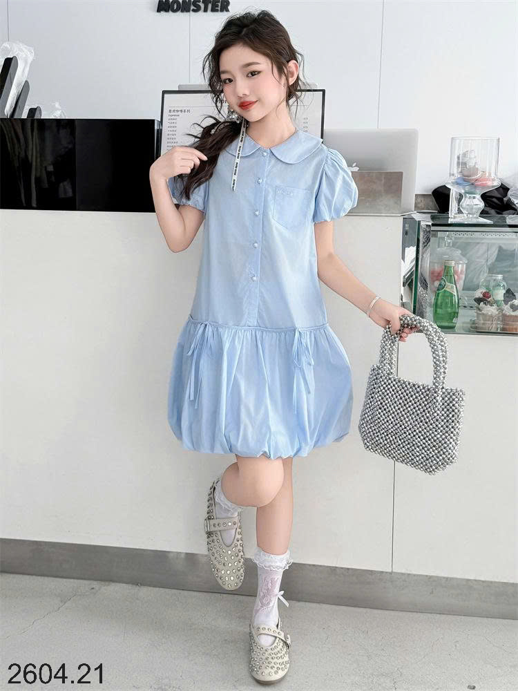 26HA2604.21 - VÁY BÉ GÁI SZ ĐẠI DÁNG BÍ TAY BỒNG