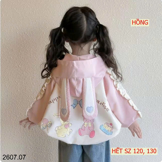 26HA2607.07 - ÁO KHOÁC TAI THỎ SIÊU DỄ THƯƠNG BÉ GÁI