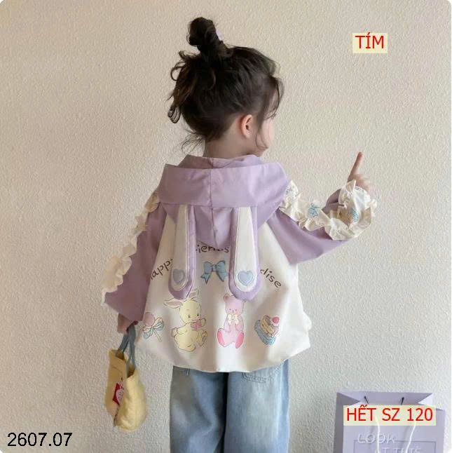 26HA2607.07 - ÁO KHOÁC TAI THỎ SIÊU DỄ THƯƠNG BÉ GÁI