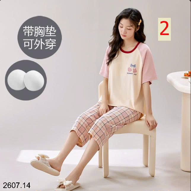 26HA2607.14 - BỘ LỬNG NỮ KÈM BRA MẶC NHÀ