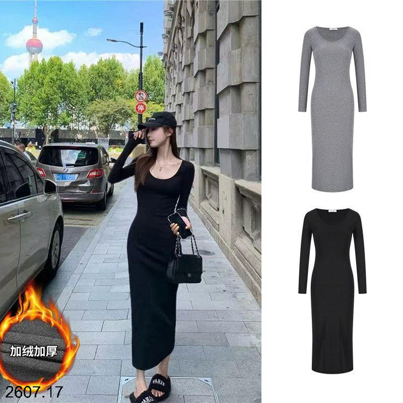 26HA2607.17 - VÁY THUN BODY DÁNG DÀI MOSE QUEEN