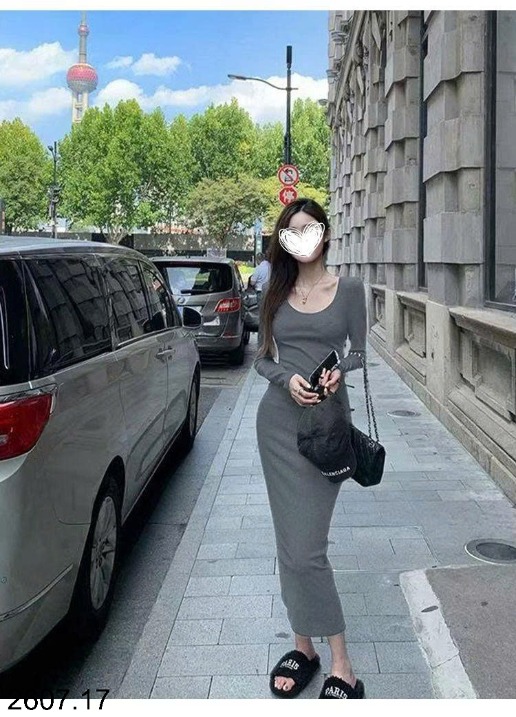 26HA2607.17 - VÁY THUN BODY DÁNG DÀI MOSE QUEEN