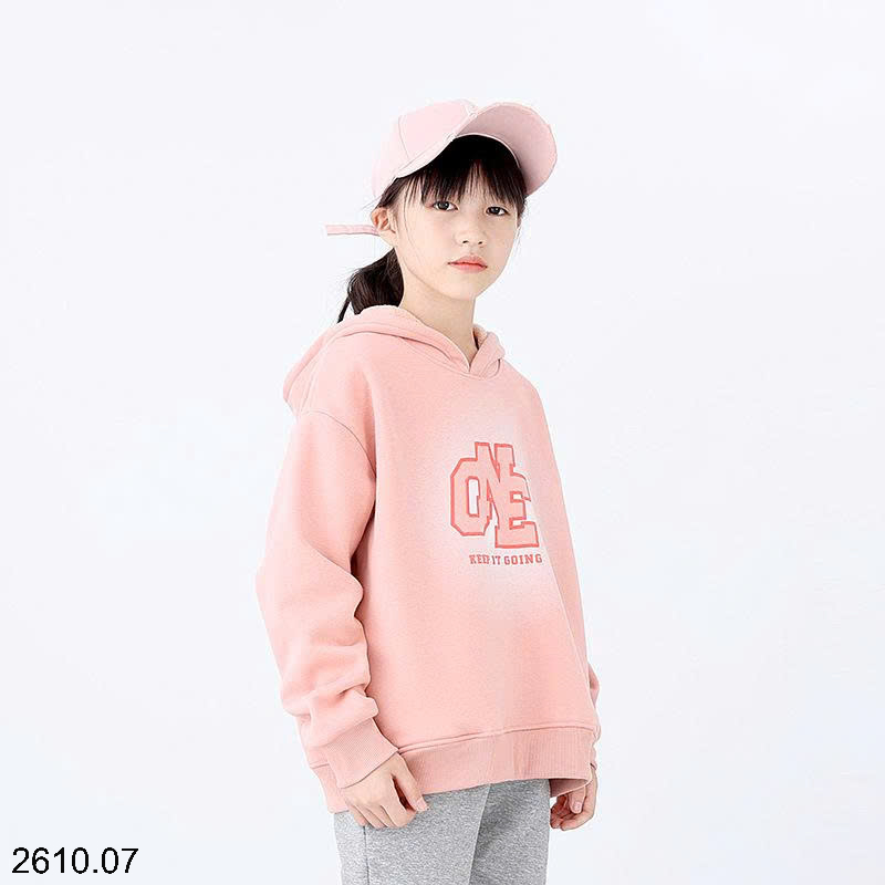 26HA2610.07 - ÁO NỈ HODDIE LÓT LÔNG BÉ GÁI AKL