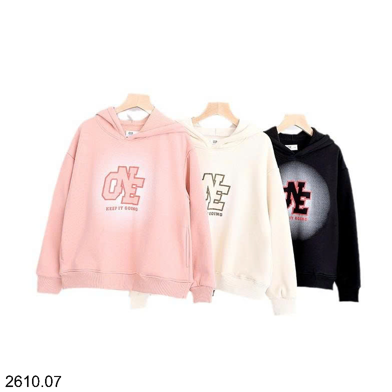 26HA2610.07 - ÁO NỈ HODDIE LÓT LÔNG BÉ GÁI AKL