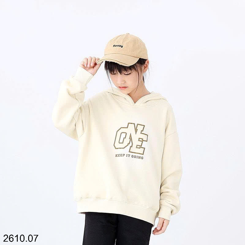 26HA2610.07 - ÁO NỈ HODDIE LÓT LÔNG BÉ GÁI AKL