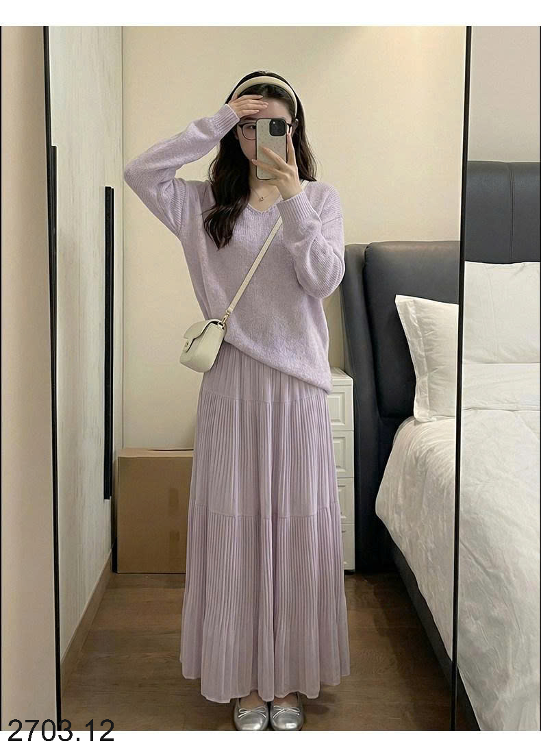 26HA2703.12 - CHÂN VÁY MIDI XÒE DÁNG DÀI CHO NỮ