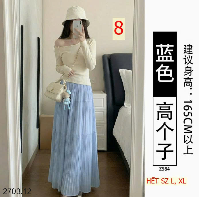 26HA2703.12 - CHÂN VÁY MIDI XÒE DÁNG DÀI CHO NỮ