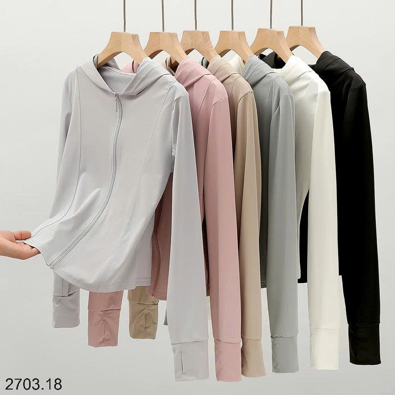 26HA2703.18 - ÁO CHỐNG NẮNG LỤA BĂNG DÁNG ÔM CHO NỮ