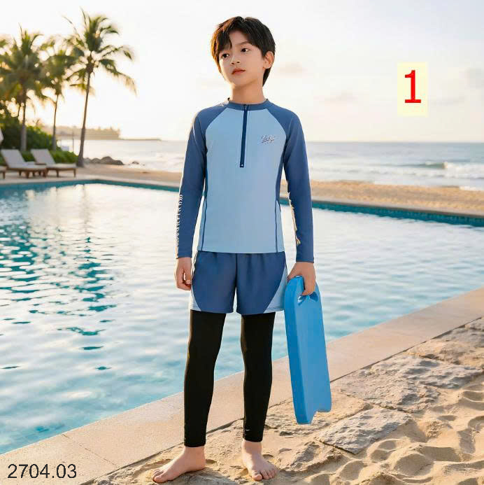 26HA2704.03 - BỘ BƠI DÀI TAY CHO BÉ