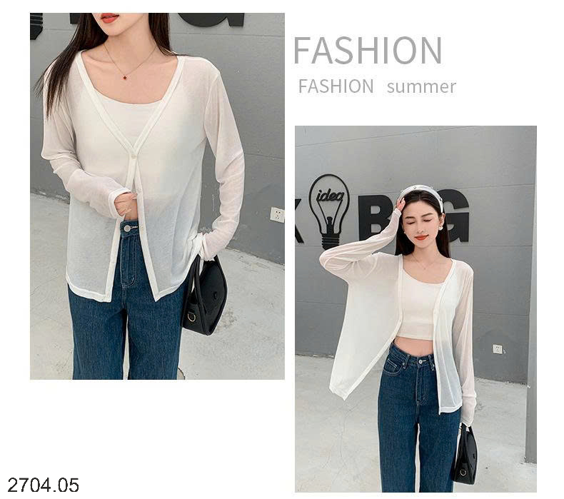 26HA2704.05 - ÁO CARDIGAN KHOÁC NHẸ MÙA HÈ