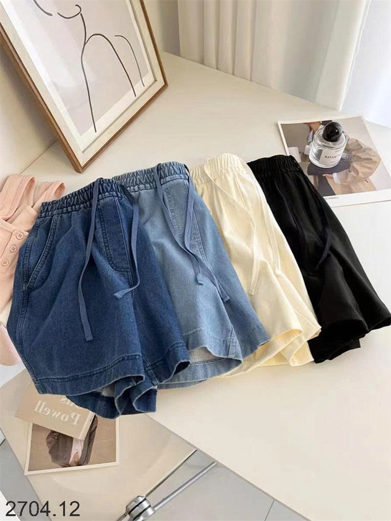 26HA2704.12 - SHORT JEAN CẠP CHUN CHO NỮ
