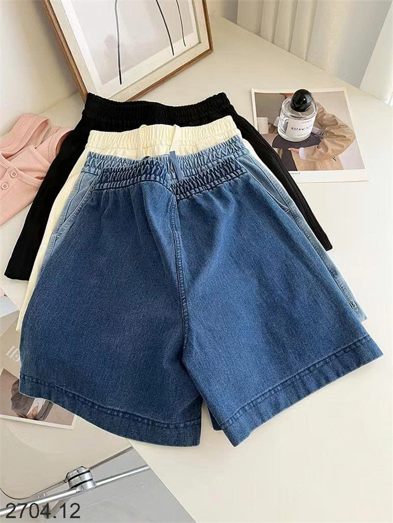 26HA2704.12 - SHORT JEAN CẠP CHUN CHO NỮ